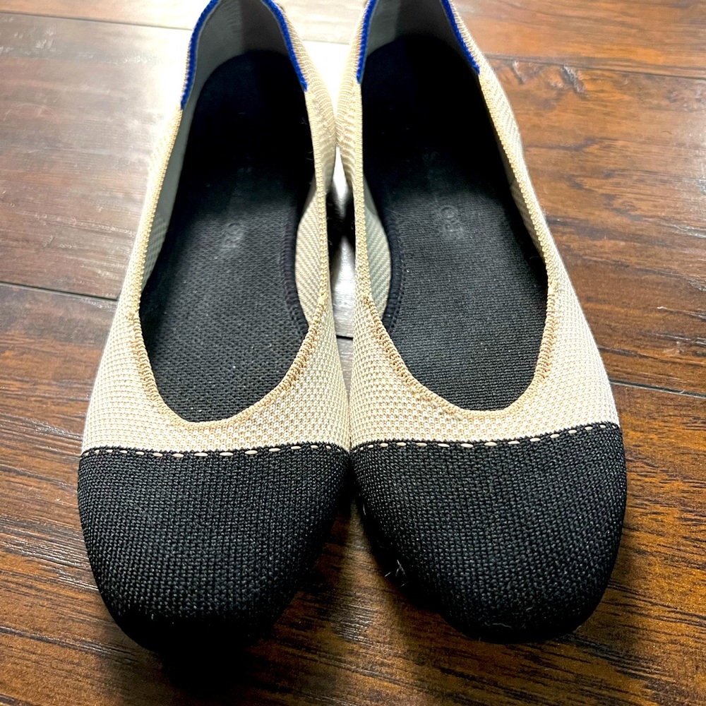 Rothy’s Black and Cream Women's Flats
